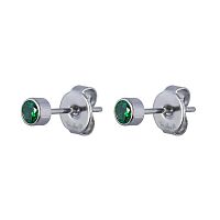 Пусеты Fiore Luna Cubic zirconia Green, SWE0128 G S